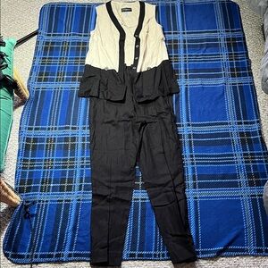 Vintage John Roberts Linen Vest And Pants Set - Size 8